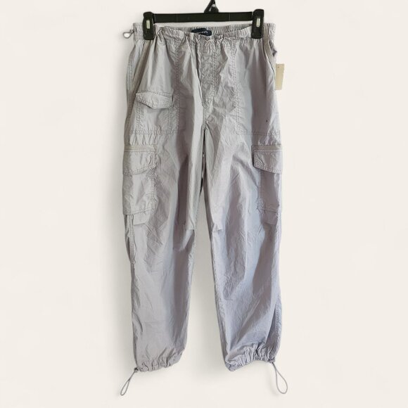 Aeropostale Parachute Cargo Pants Bungee Streetwear Skater Y2K Gray Womens XS - Picture 1 of 12